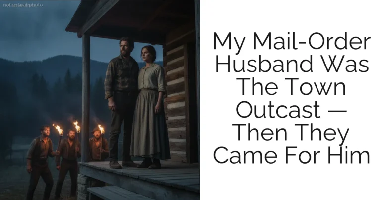 My Mail-Order Husband Was The Town Outcast — Then They Came For Him