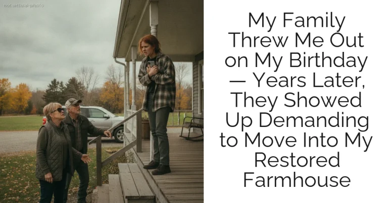 My Family Threw Me Out on My Birthday — Years Later, They Showed Up Demanding to Move Into My Restored Farmhouse