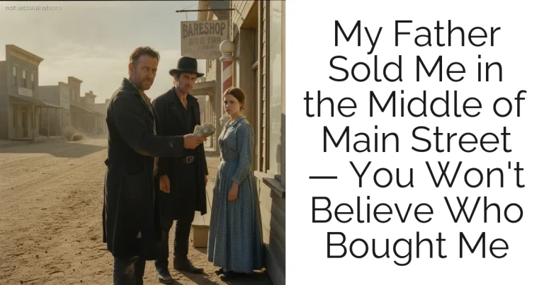 My Father Sold Me in the Middle of Main Street — You Won't Believe Who Bought Me