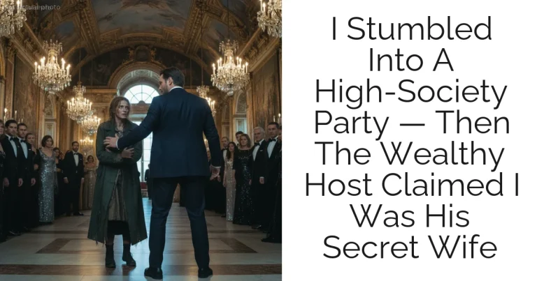 I Stumbled Into A High-Society Party — Then The Wealthy Host Claimed I Was His Secret Wife
