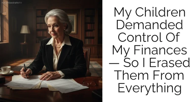 My Children Demanded Control Of My Finances — So I Erased Them From Everything
