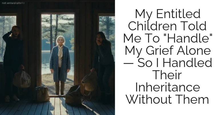 My Entitled Children Told Me To "Handle" My Grief Alone — So I Handled Their Inheritance Without Them