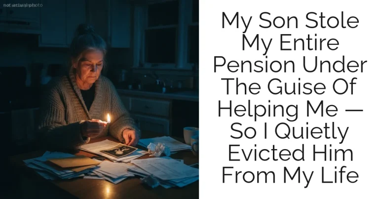 My Son Stole My Entire Pension Under The Guise Of Helping Me — So I Quietly Evicted Him From My Life