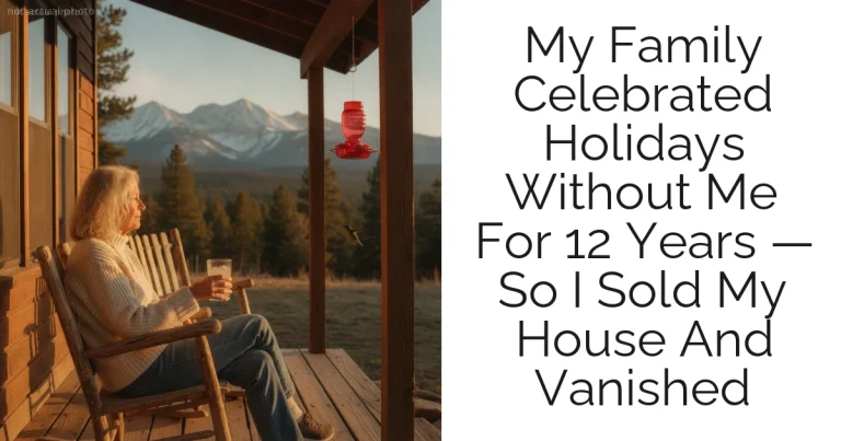 My Family Celebrated Holidays Without Me For 12 Years — So I Sold My House And Vanished