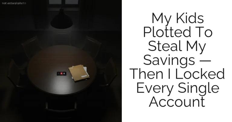 My Kids Plotted To Steal My Savings — Then I Locked Every Single Account