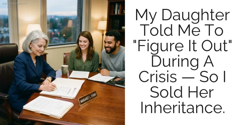 My Daughter Told Me To "Figure It Out" During A Crisis — So I Sold Her Inheritance.