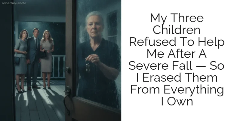 My Three Children Refused To Help Me After A Severe Fall — So I Erased Them From Everything I Own