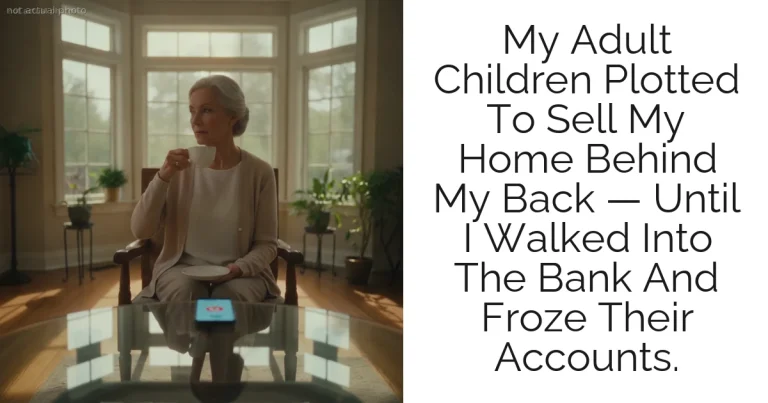 My Adult Children Plotted To Sell My Home Behind My Back — Until I Walked Into The Bank And Froze Their Accounts.