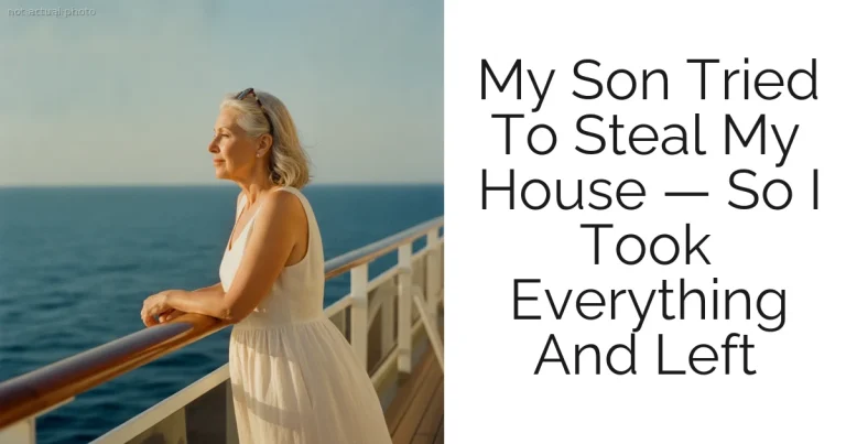 My Son Tried To Steal My House — So I Took Everything And Left