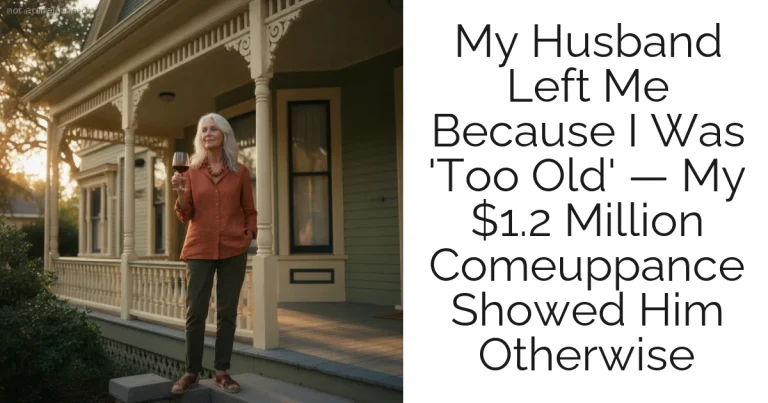 My Husband Left Me Because I Was 'Too Old' — My $1.2 Million Comeuppance Showed Him Otherwise