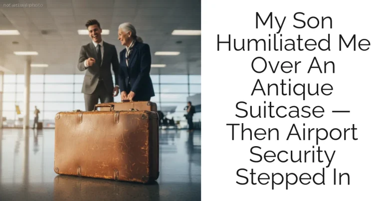 My Son Humiliated Me Over An Antique Suitcase — Then Airport Security Stepped In