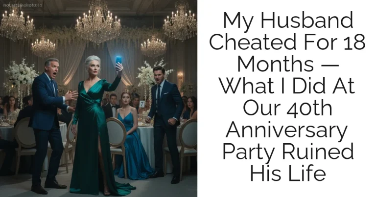 My Husband Cheated For 18 Months — What I Did At Our 40th Anniversary Party Ruined His Life