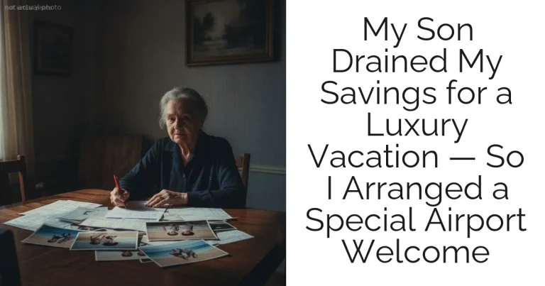 My Son Drained My Savings for a Luxury Vacation — So I Arranged a Special Airport Welcome