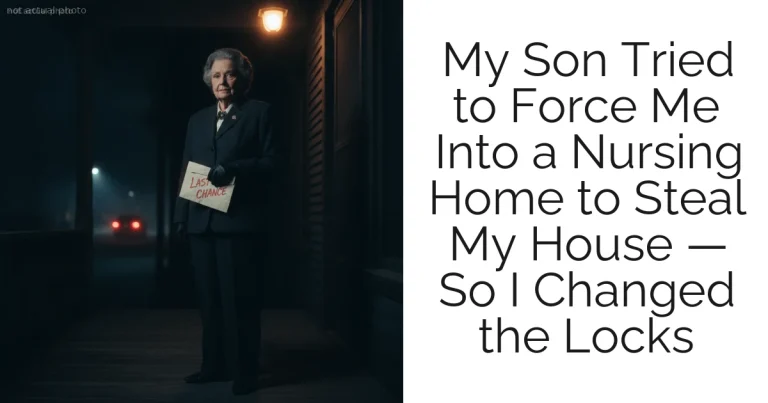 My Son Tried to Force Me Into a Nursing Home to Steal My House — So I Changed the Locks