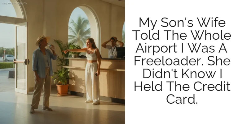 My Son's Wife Told The Whole Airport I Was A Freeloader. She Didn't Know I Held The Credit Card.