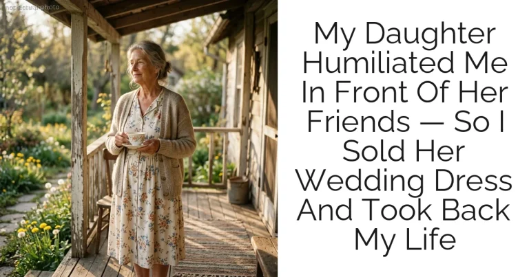 My Daughter Humiliated Me In Front Of Her Friends — So I Sold Her Wedding Dress And Took Back My Life