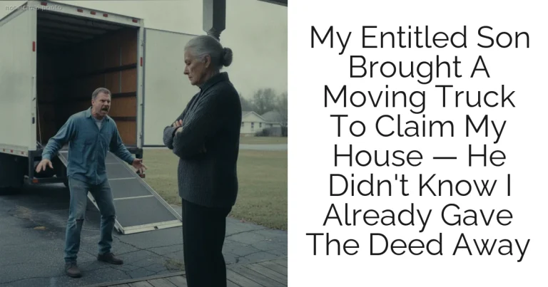 My Entitled Son Brought A Moving Truck To Claim My House — He Didn't Know I Already Gave The Deed Away