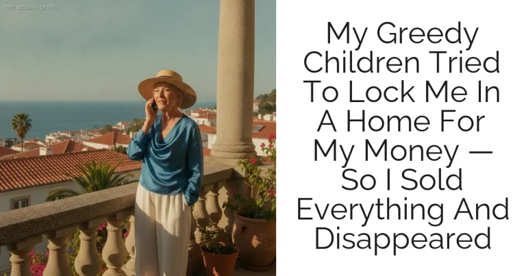 My Greedy Children Tried To Lock Me In A Home For My Money — So I Sold Everything And Disappeared
