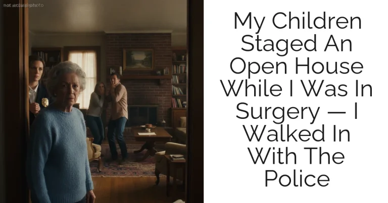 My Children Staged An Open House While I Was In Surgery — I Walked In With The Police