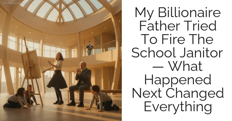My Billionaire Father Tried To Fire The School Janitor — What Happened Next Changed Everything