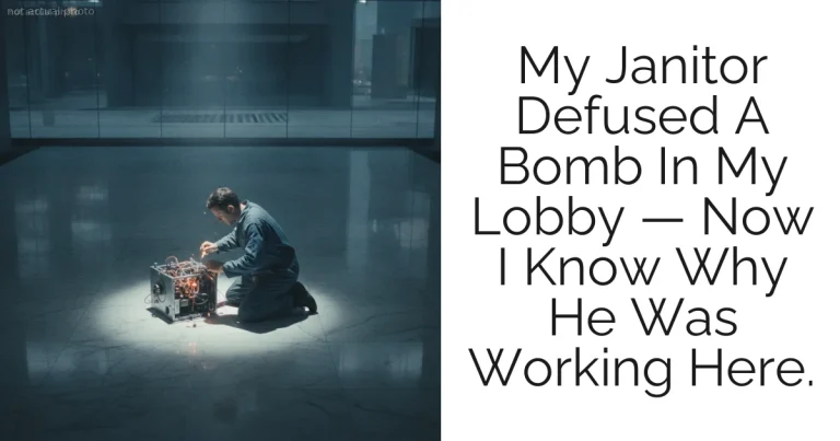 My Janitor Defused A Bomb In My Lobby — Now I Know Why He Was Working Here.