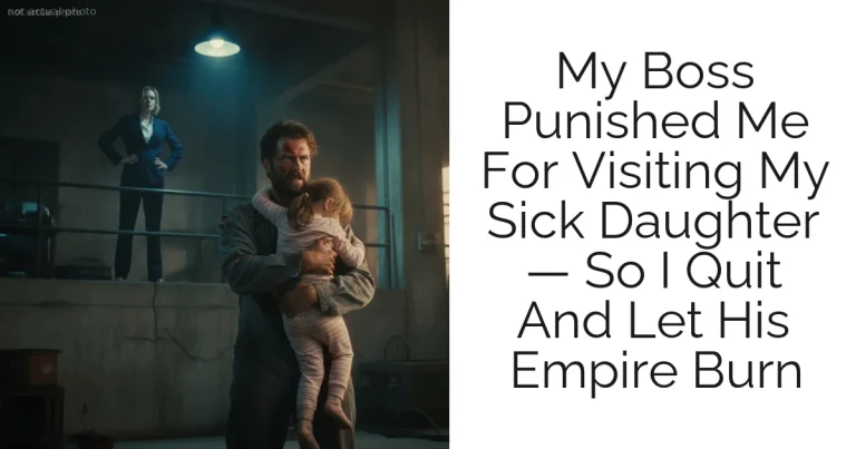 My Boss Punished Me For Visiting My Sick Daughter — So I Quit And Let His Empire Burn