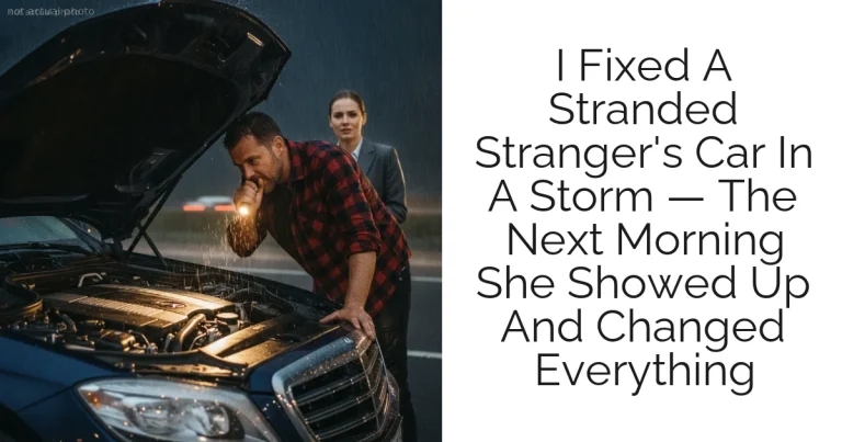I Fixed A Stranded Stranger's Car In A Storm — The Next Morning She Showed Up And Changed Everything