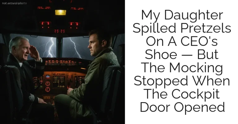 My Daughter Spilled Pretzels On A CEO's Shoe — But The Mocking Stopped When The Cockpit Door Opened
