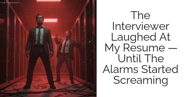 The Interviewer Laughed At My Resume — Until The Alarms Started Screaming
