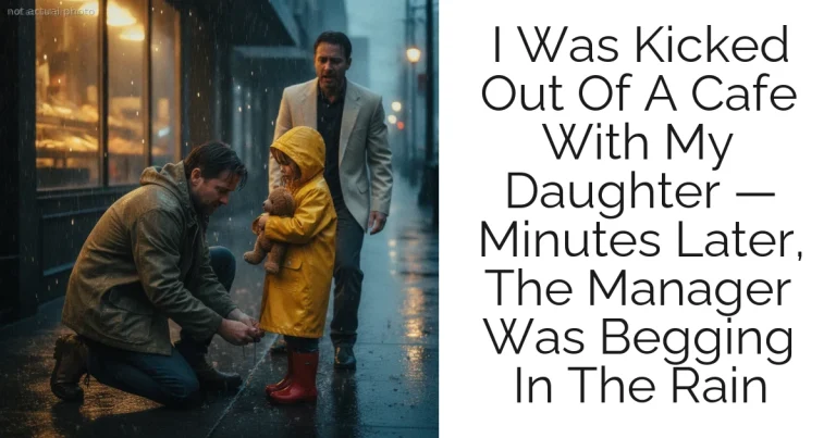 I Was Kicked Out Of A Cafe With My Daughter — Minutes Later, The Manager Was Begging In The Rain