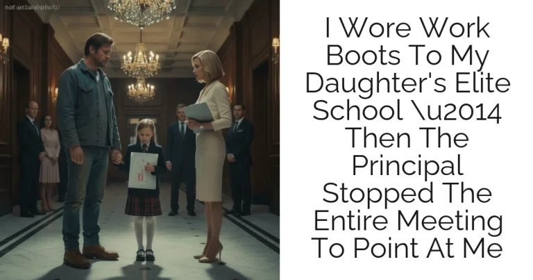 I Wore Work Boots To My Daughter's Elite School u2014 Then The Principal Stopped The Entire Meeting To Point At Me