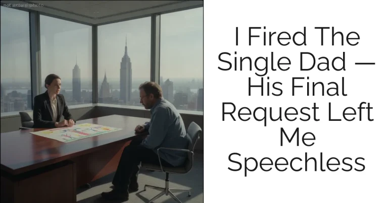 I Fired The Single Dad — His Final Request Left Me Speechless