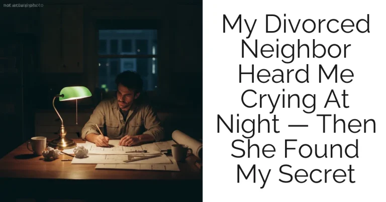 My Divorced Neighbor Heard Me Crying At Night — Then She Found My Secret