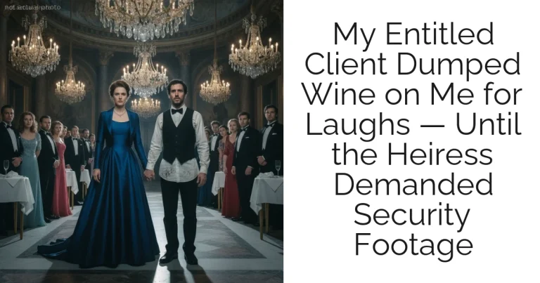 My Entitled Client Dumped Wine on Me for Laughs — Until the Heiress Demanded Security Footage