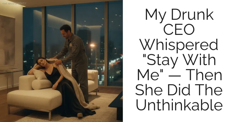 My Drunk CEO Whispered "Stay With Me" — Then She Did The Unthinkable