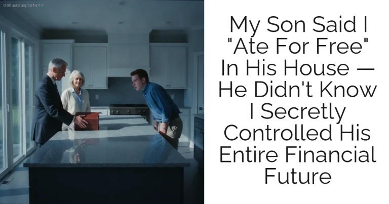 My Son Said I "Ate For Free" In His House — He Didn't Know I Secretly Controlled His Entire Financial Future