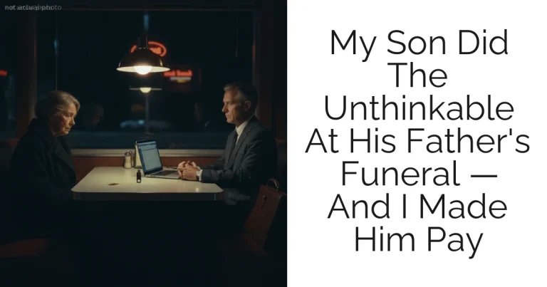 My Son Did The Unthinkable At His Father's Funeral — And I Made Him Pay