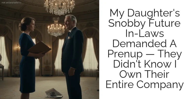 My Daughter's Snobby Future In-Laws Demanded A Prenup — They Didn't Know I Own Their Entire Company