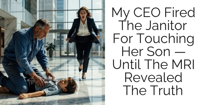 My CEO Fired The Janitor For Touching Her Son — Until The MRI Revealed The Truth