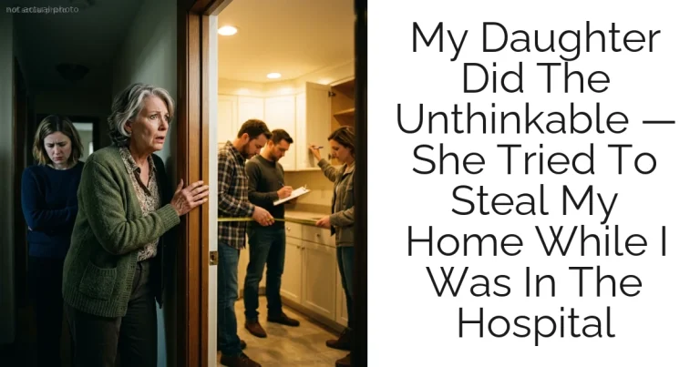 My Daughter Did The Unthinkable — She Tried To Steal My Home While I Was In The Hospital