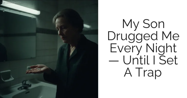 My Son Drugged Me Every Night — Until I Set A Trap