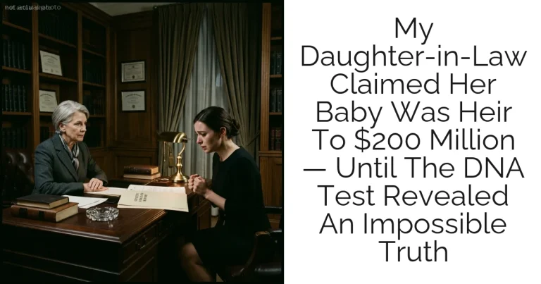 My Daughter-in-Law Claimed Her Baby Was Heir To $200 Million — Until The DNA Test Revealed An Impossible Truth