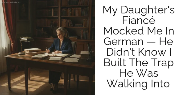 My Daughter's Fiancé Mocked Me In German — He Didn't Know I Built The Trap He Was Walking Into