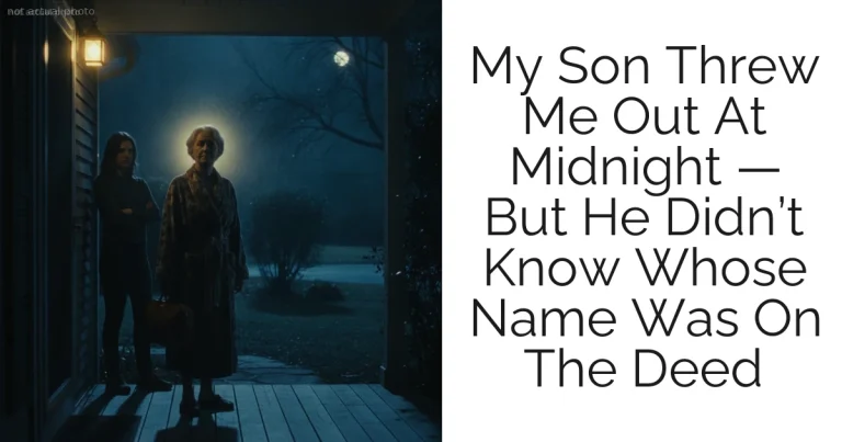 My Son Threw Me Out At Midnight — But He Didn’t Know Whose Name Was On The Deed
