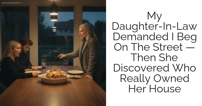 My Daughter-In-Law Demanded I Beg On The Street — Then She Discovered Who Really Owned Her House