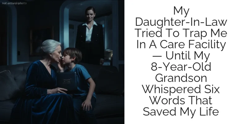 My Daughter-In-Law Tried To Trap Me In A Care Facility — Until My 8-Year-Old Grandson Whispered Six Words That Saved My Life