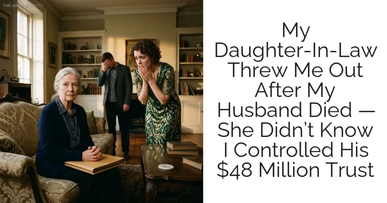 My Daughter-In-Law Threw Me Out After My Husband Died — She Didn’t Know I Controlled His $48 Million Trust