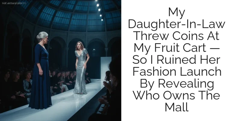 My Daughter-In-Law Threw Coins At My Fruit Cart — So I Ruined Her Fashion Launch By Revealing Who Owns The Mall