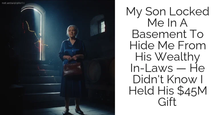 My Son Locked Me In A Basement To Hide Me From His Wealthy In-Laws — He Didn't Know I Held His $45M Gift
