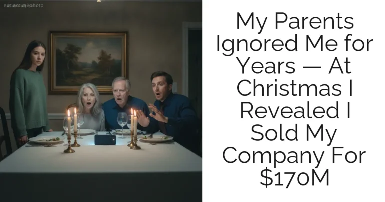 My Parents Ignored Me for Years — At Christmas I Revealed I Sold My Company For $170M